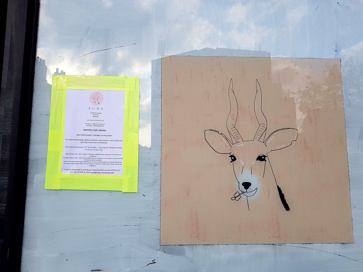Lots of activity <a href="/KuduRestaurant/">Kudu Restaurant</a>. Opening soon on Queens Road Peckham.