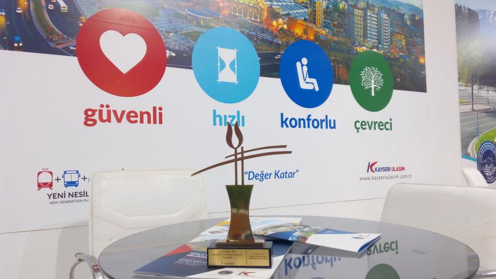 UlasimKayseri's tweet photo. @KayseriUlasimAs #Transist2017 den İşletme ve Verimlilik Kategorisinde 1.'lik ödülüyle dönüyoruz... https://t.co/RaikLBsMjq