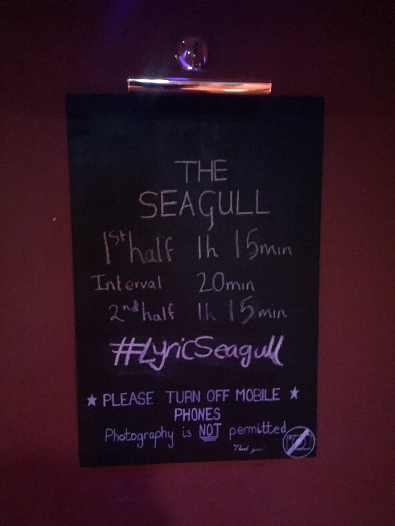 ScoroseUpdate's tweet photo. I am entirely ready #TheSeagull @CherrelleSkeete https://t.co/xcY6F53KHg