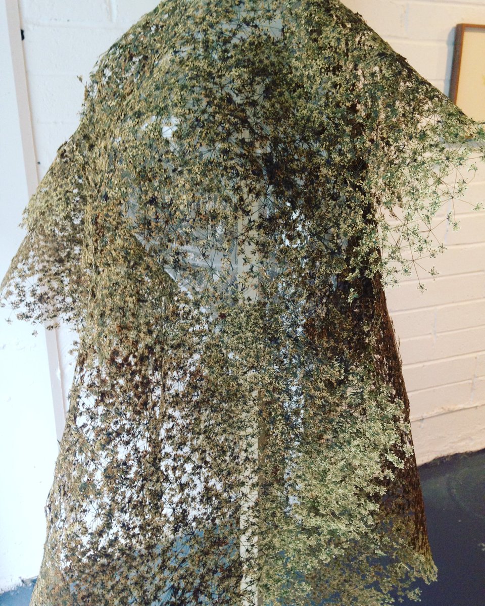 ArtBoxProjects's tweet photo. Naomi Draper, Keeper, pressed cow parsley flowers, beekeeper veil. 2017 https://t.co/hjmQxAuzs8