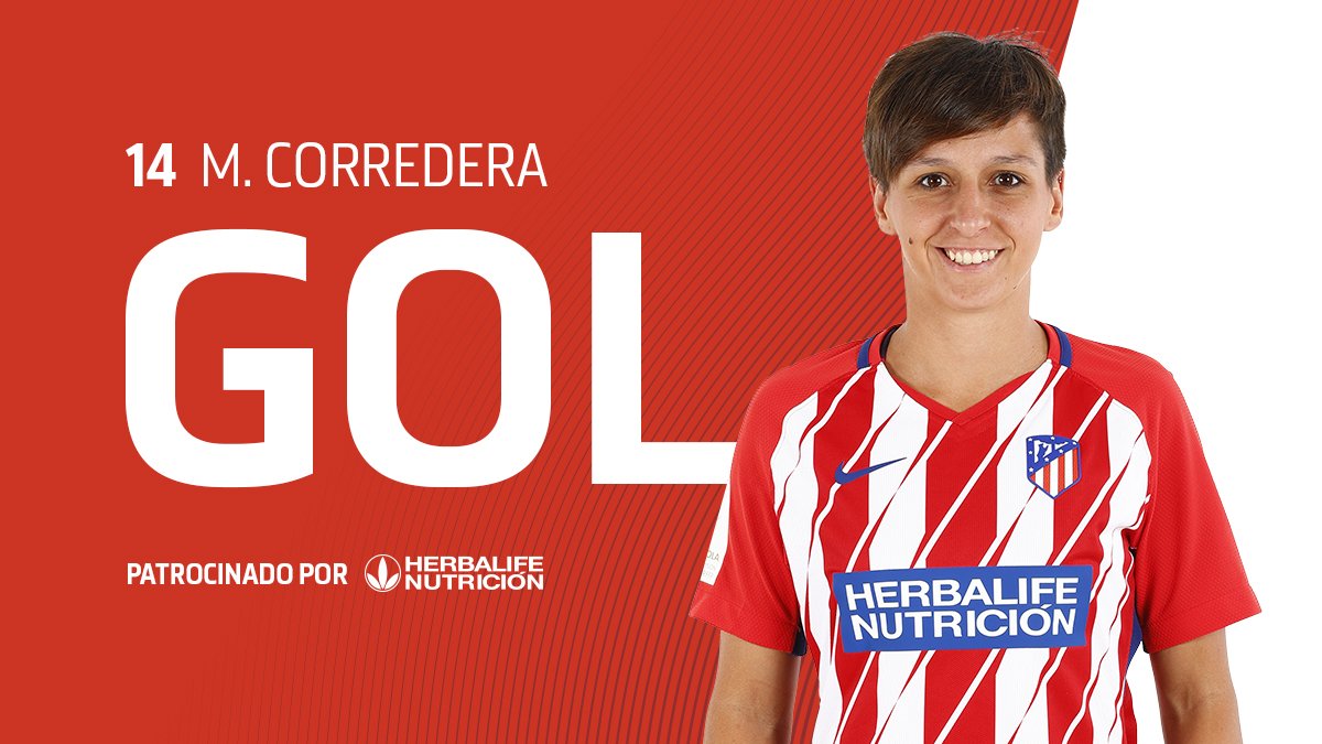 AtletiFemenino's tweet photo. ⏱ 59' | 0-2 | ⚽️ ¡GOOOOOL! ¡GOOOOOOOL! ¡GOOOOOOOOOOOOOL de @Corredera7! ¡VAAAAAAAAMOOOOOOS! #AúpaAtleti #MadridCFFAtleti https://t.co/1RS73kajzE