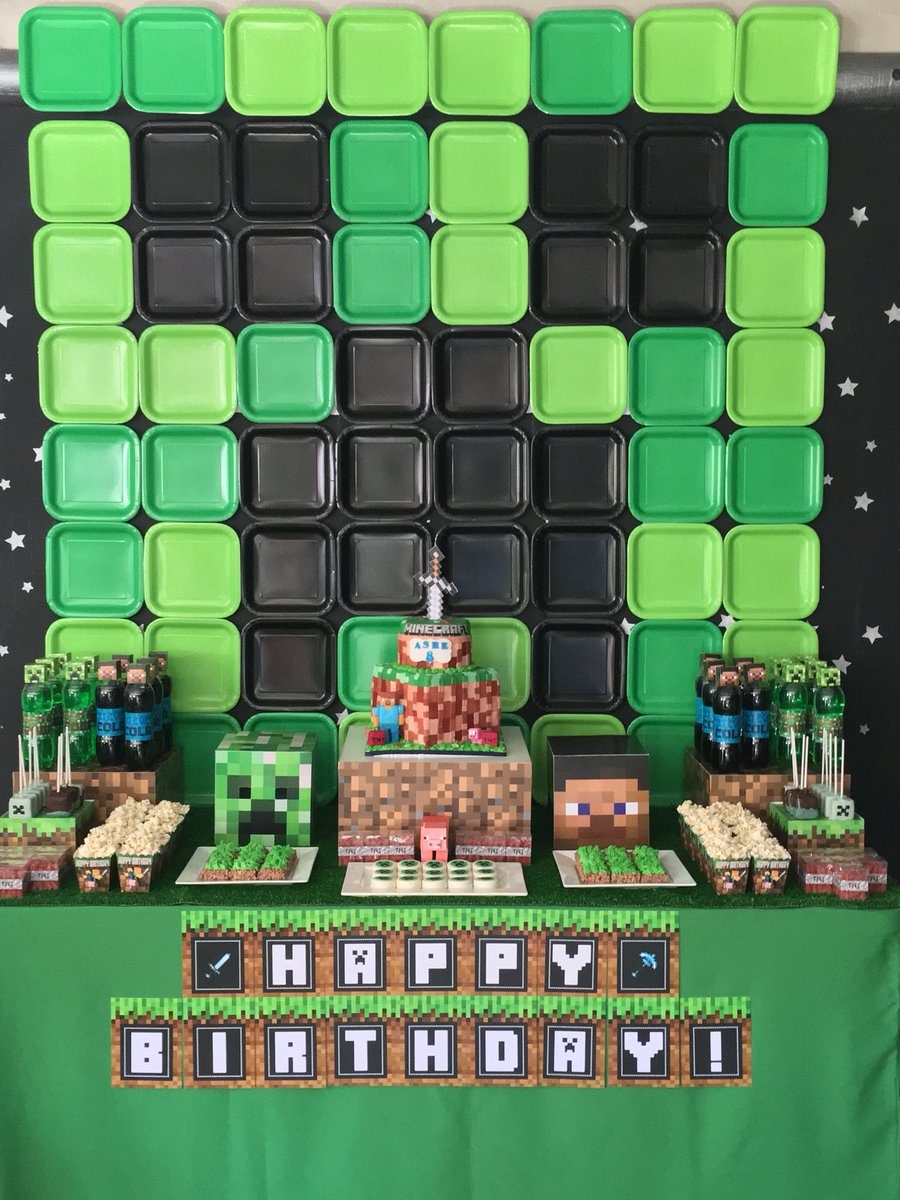 eld_sa's tweet photo. Minecraft Dessert Table for Asre’s 8th Birthday! #Minecraft #styleddesserttable #durbanville #capetownsouthafrica #everylittledetail #eldsa https://t.co/B6u5nwg85A