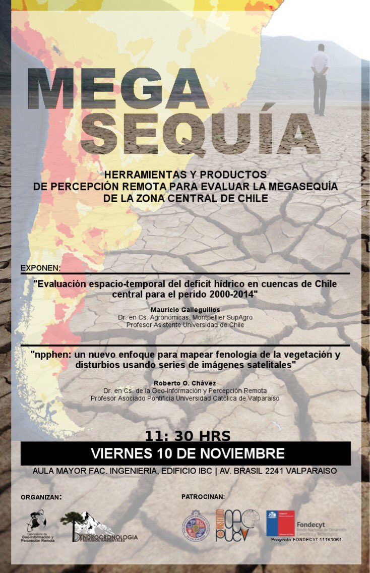mat_olea's tweet photo. Aún queda mucho camino para comprende la Mega-sequía y sus efectos. Todos invitados  @lab_GRS @GeoPUCV @MMAChile @marcelomena https://t.co/SP6osAERtb