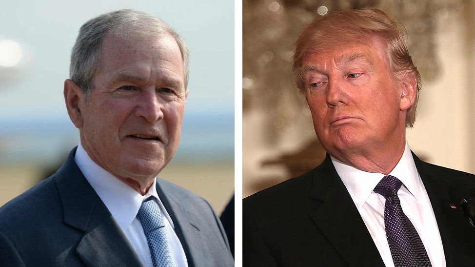 thehill's tweet photo. George W. Bush on Trump: "This guy doesn't know what it means to be president" https://t.co/Vvnal7KjST https://t.co/RjDuUxofFr