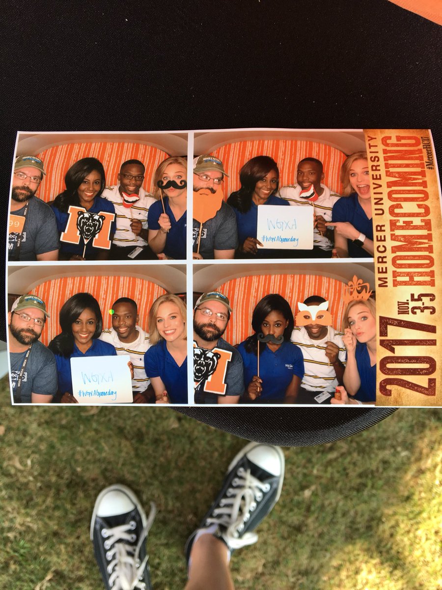 KPageTV's tweet photo. The @WGXAnews crew already getting pumped for #WGXAGameday at @MercerYou! #mercerhomecoming #RoarTogether https://t.co/y64gDUeCJE