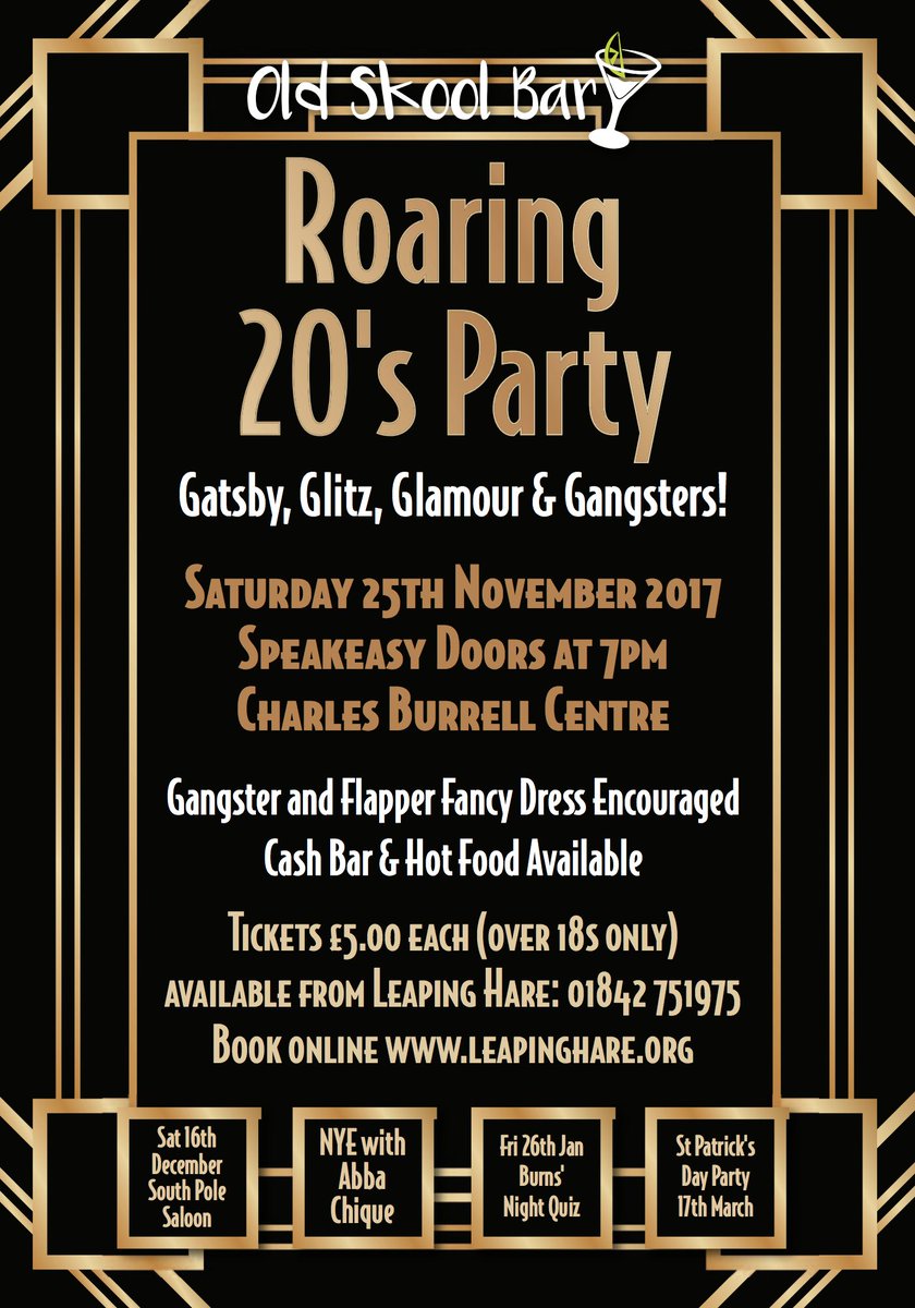 We're very much looking forward to our next <a href="/OldSkoolBarThet/">Old Skool Bar</a> event on 25th November - a 1920's themed party at <a href="/CbcCentre/">CharlesBurrellCentre</a>