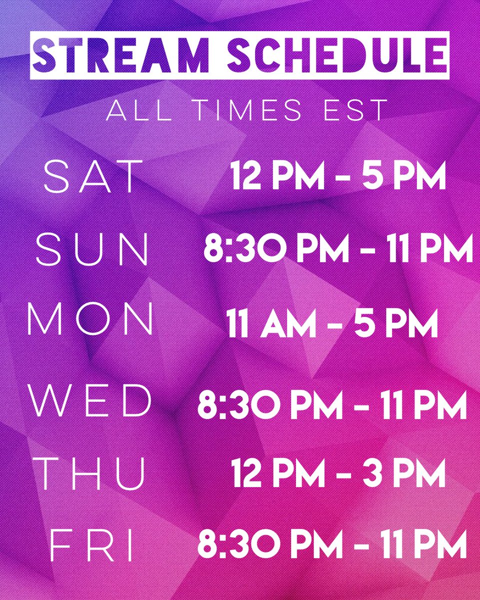 Subject_Re's tweet photo. This weeks stream times! https://t.co/OKW15kKubC #supportsmallsteamers #supportsmallerstreams @Retweet_Twitch https://t.co/A6npUK4kHZ