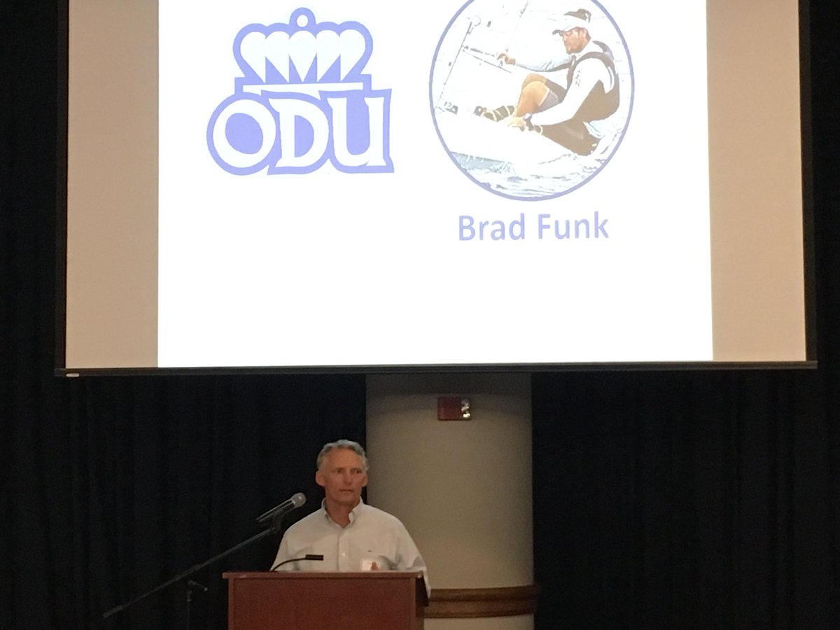 ODUSailing's tweet photo. .@odu inducted 5 former student-athletes into the #ODU Athletics Hall of Fame today! Congrats Brad Funk (accepted by Mitch Brindley) &amp; all other inductees. #ODUSports 🦁 https://t.co/9xWU4xqWJQ
