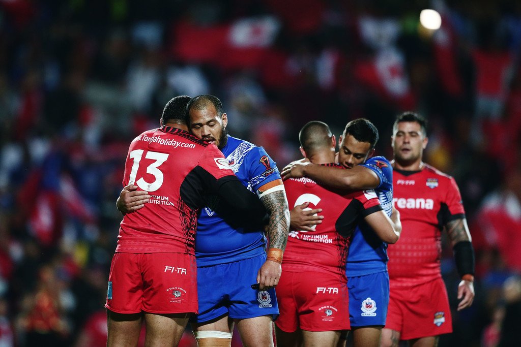 ProudTongans's tweet photo. Images from the #RLWC2017 Tonga vs Samoa game. 

Final score 🇹🇴32 🇼🇸18 #TokoUso https://t.co/BQUuixAnGI
