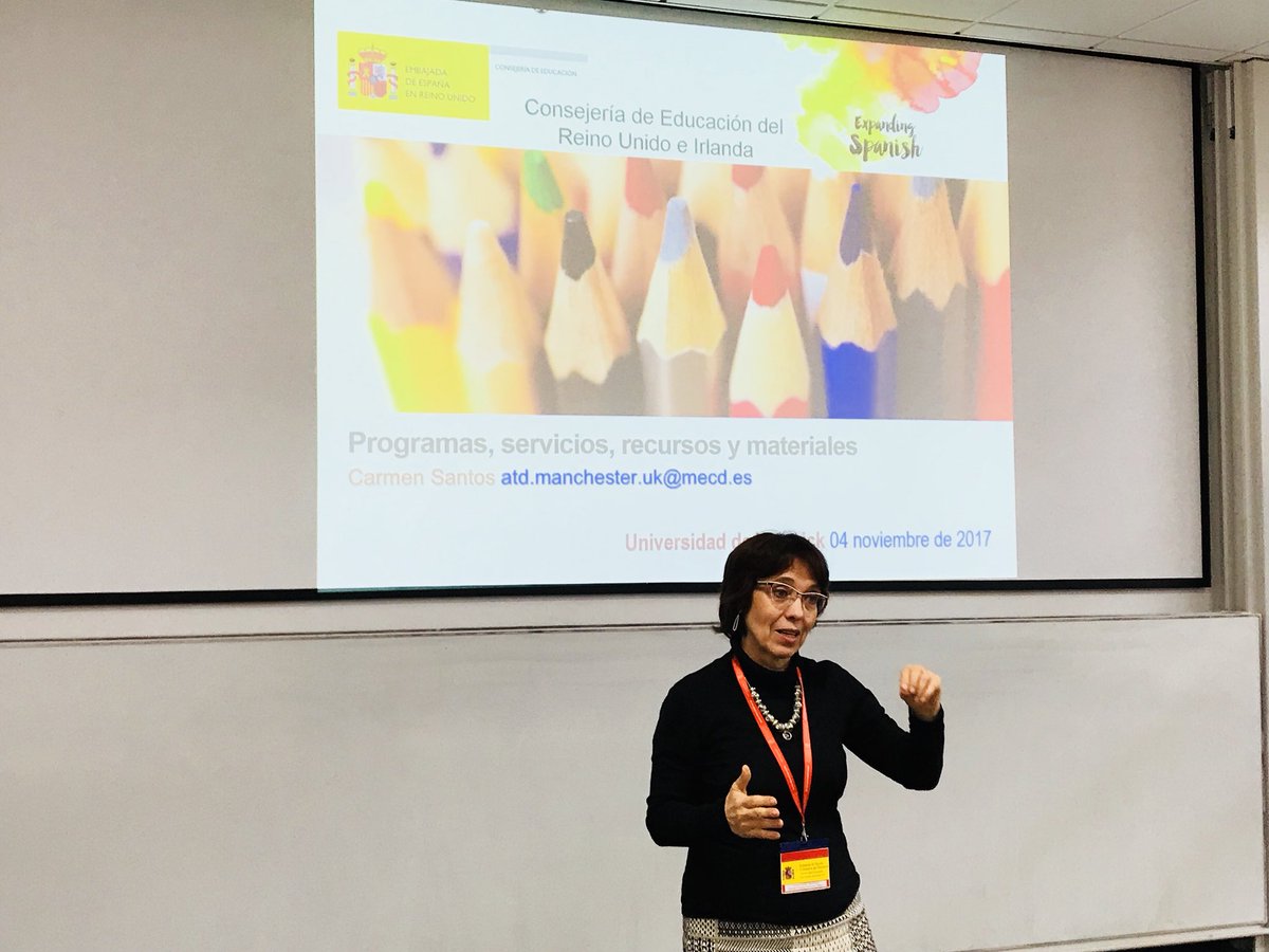consejeriauk's tweet photo. Carmen Santos @atd_manchester habla de nuestros programas y recursos @warwickuni #ELEWARWICK https://t.co/Egoms9JZ5Y
