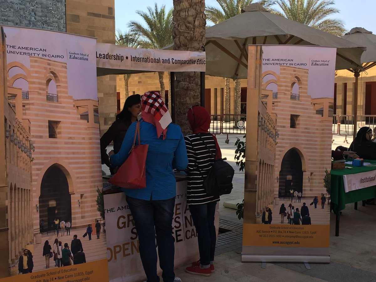 DES_AUC's tweet photo. Don’t miss the #graduate_studies open house, we are here until 3pm #GSE #AUC #Educational_Leadership #International_Comparative_education https://t.co/hL69qZK3gn
