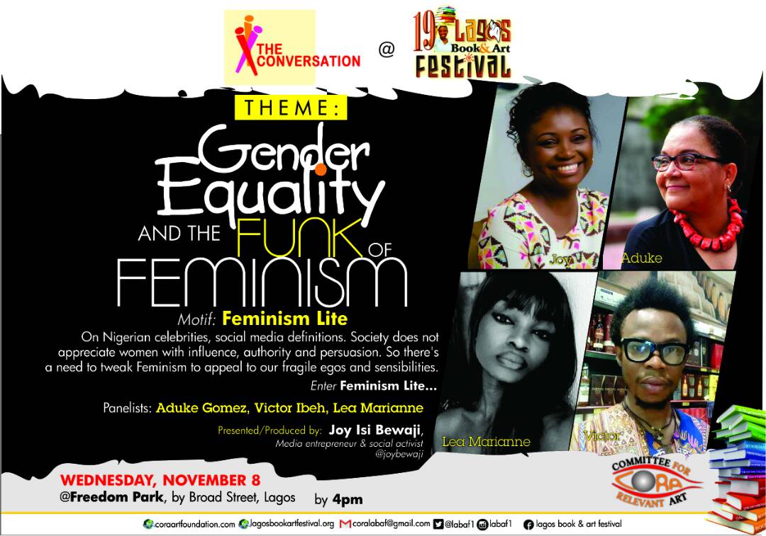 joybewaji's tweet photo. Looking forward to my session this Wednesday on "Feminism Lite" at #Labaf2017 #labaf #freedompark #Feminism https://t.co/p8m4BWUevH
