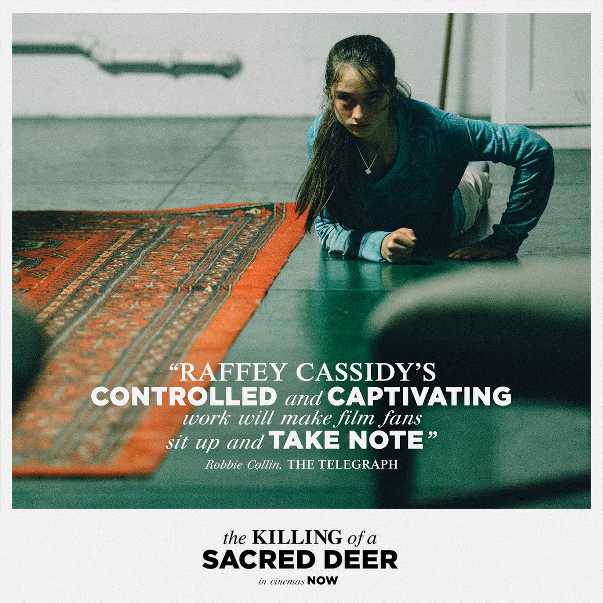 Newcomer #RaffeyCassidy's performance in #TheKillingOfASacredDeer is a revelation.

TheKillingOfASacredDeerFilm.com