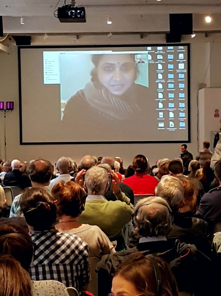 chiarezza_b's tweet photo. Sarojini, SAMA + @PHMglobal, on access to medicine at Int.l Forum for Right to Health - opposing #G7heatlh to say #health4all not for profit https://t.co/mMCu2mfkcB