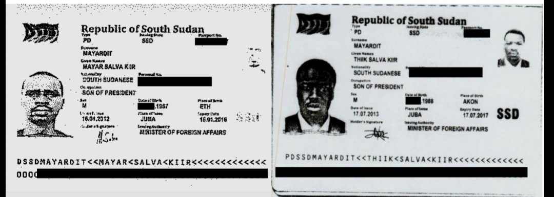 ngwata_'s tweet photo. "Son of President" - is what is listed as occupation on the passports of South Sudan President Salva Kiir's sons. https://t.co/1kr5cA06fk