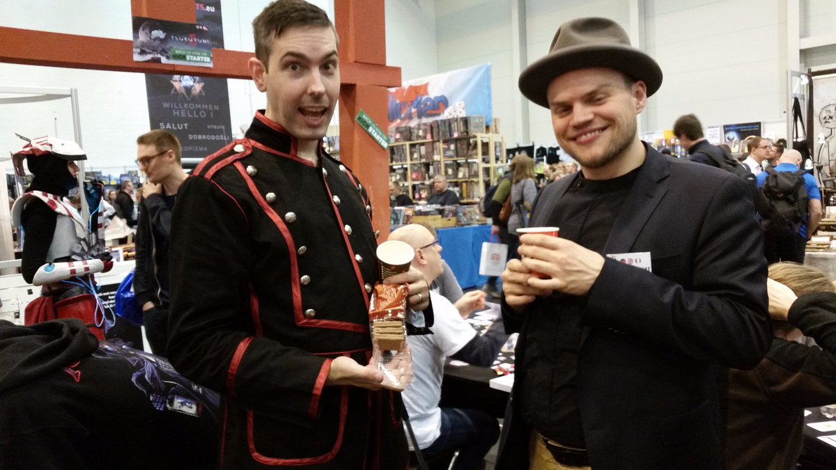 canibeblue's tweet photo. #Spiel17 was amazing. We met Cookie merchants, Cybersamurai, Rebels and Elves through https://t.co/RuhtjaL7B4 . Join us on @kickstarter 😀 https://t.co/PZgioWt7uk