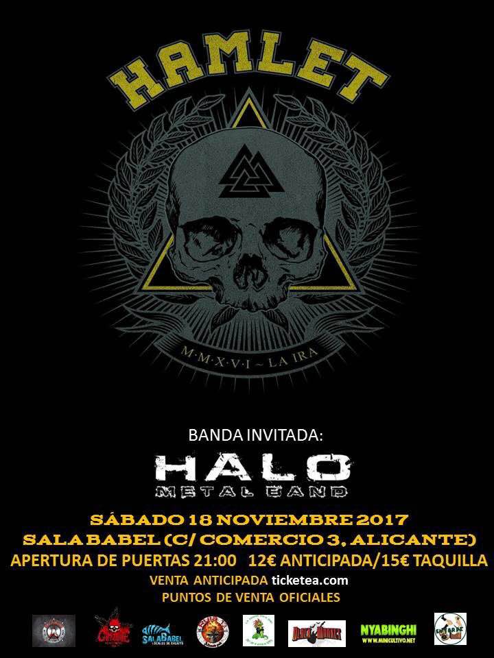 <a href="/Hamletband/">Hamlet</a> en #Alicante acompañado de <a href="/halometalband/">HALO METAL BAND</a> metaltrip.com/hamlet-en-alic…