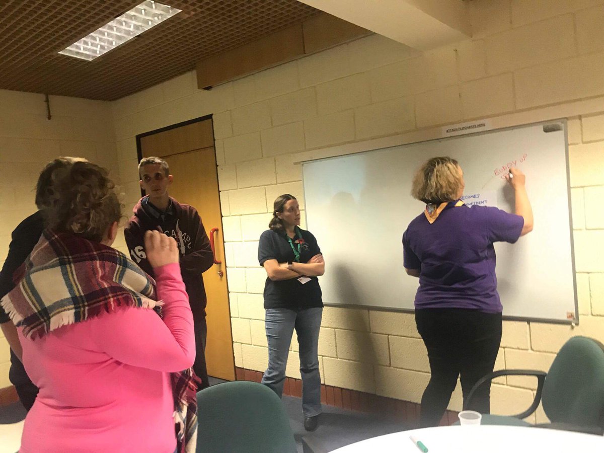 Unit Leaders enjoying a session all about making the Jamboree experience #YouthShaped! #UK24WSJ