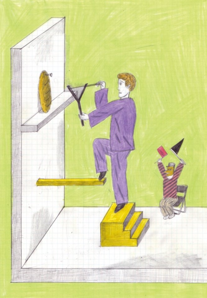 イラストレーションの作法など全く考えずに好きなものを好きなように描いていた頃の絵。
海外の人や、沢山絵を見まくってる人は面白がってくれたが、全く仕事には繋がらなかった。じゃあこのタッチで営業用にもっと日用品や風景なんかを…というのは精神的に耐えられなかったので封印してしまった。