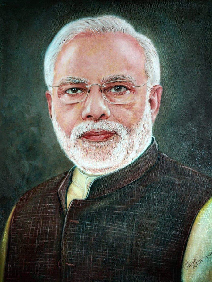 My oil painting of Honourable PM <a href="/narendramodi/">Narendra Modi</a>  <a href="/PMOIndia/">PMO India</a>  
@KTRTRS
