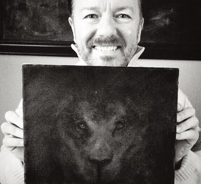 vix_matthews's tweet photo. Just bought this print created by the amazing @rickygervais to help protect the last 200 lions in Ethiopia @LIONAID. https://t.co/DIv0AXPCGK