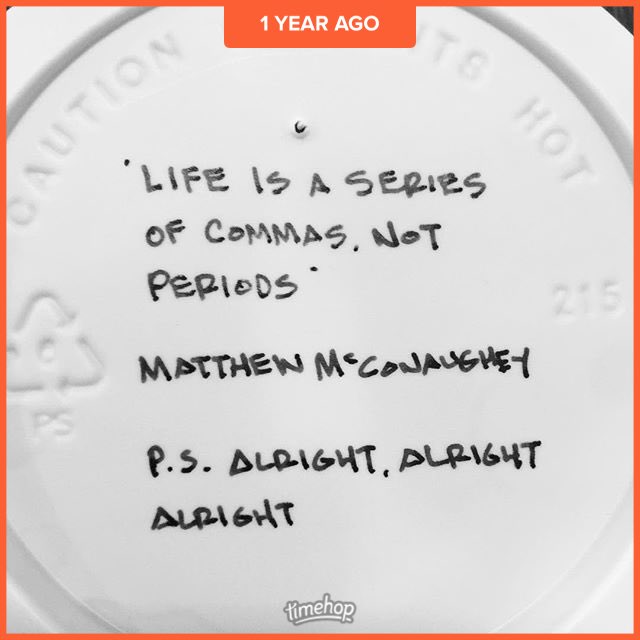 toddangiedawson's tweet photo. Thanks #matthewmcconaughey #coolbeans366 #alrightalrightalright https://t.co/DOd4v5dw9l
