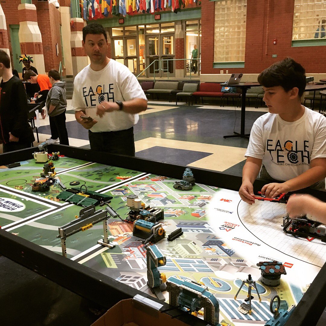 MyWCA's tweet image. First Lego League Robotics Club is in action at the Regional Tournament! Pray for a great day for our team!  #HowWeEagle #EagleTech