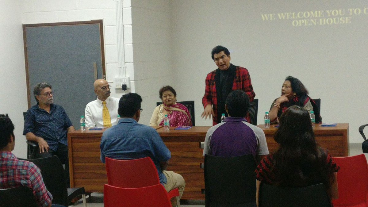 Asranisacting's tweet photo. Our esteemed #Faculty #Asrani #SushilBhatnagar #ManjuAsrani #Sarojkhan #VishnuSharma #Benjamingilani- #Openhouse at #AsranisActingStudios https://t.co/rn5iAiGBbC