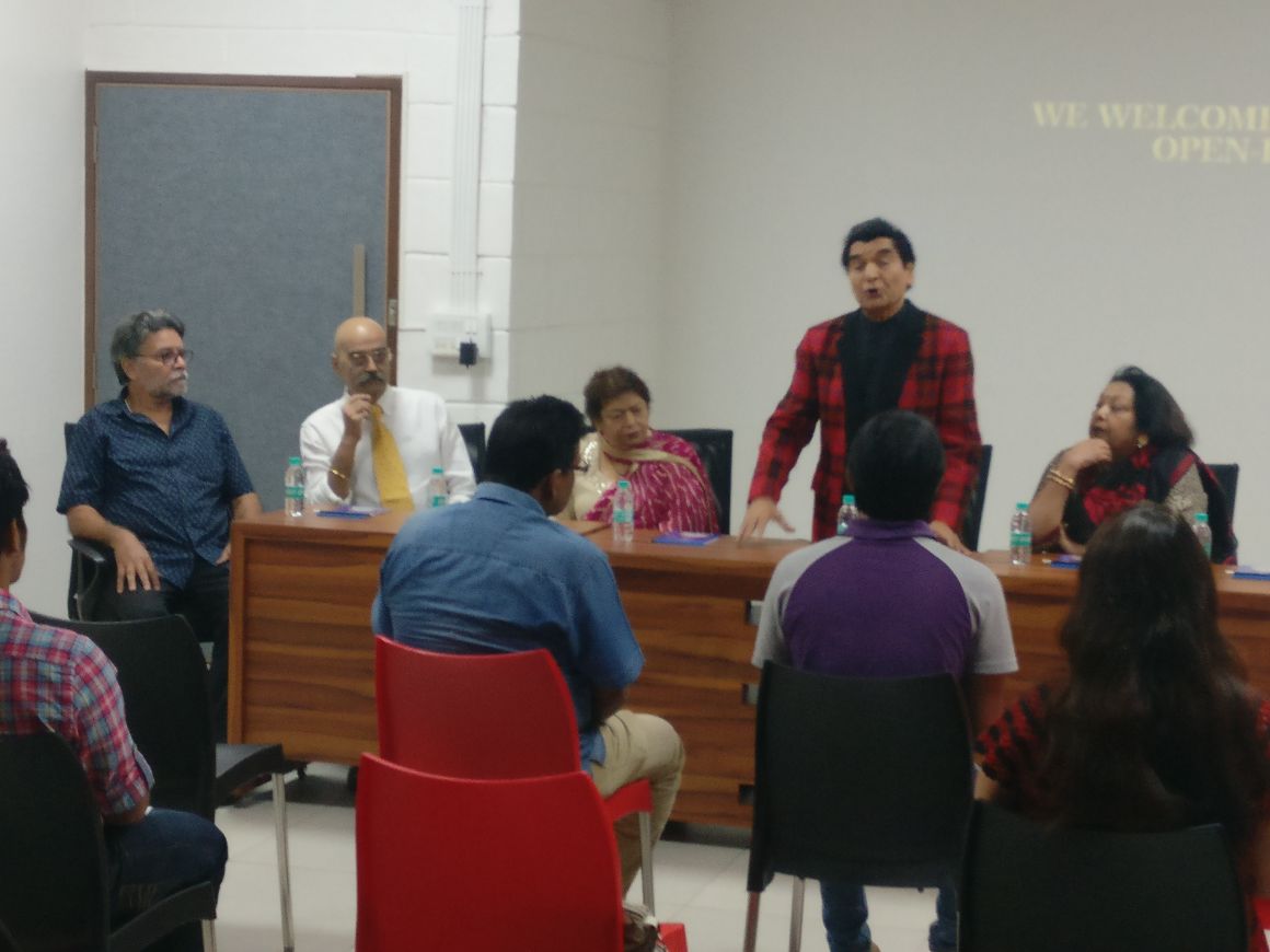 Asranisacting's tweet photo. Our esteemed #Faculty #Asrani #SushilBhatnagar #ManjuAsrani #Sarojkhan #VishnuSharma #Benjamingilani- #Openhouse at #AsranisActingStudios https://t.co/rn5iAiGBbC