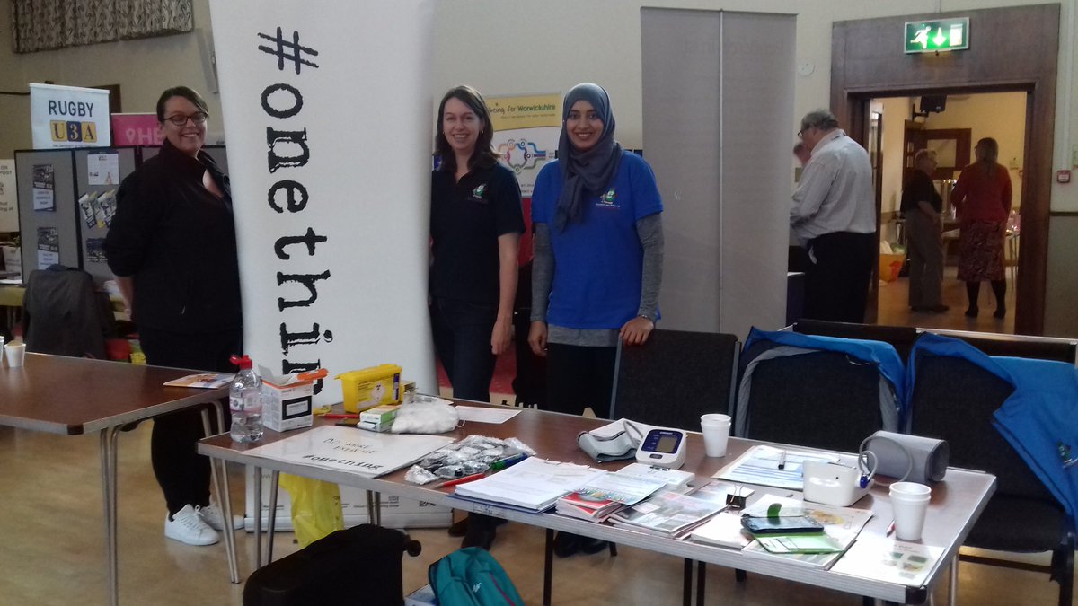 onethingpledge's tweet photo. Over thirty people have had health checks in #rugby today for #onething at the communities day at the Benn Hall. https://t.co/yFl3aWnASI