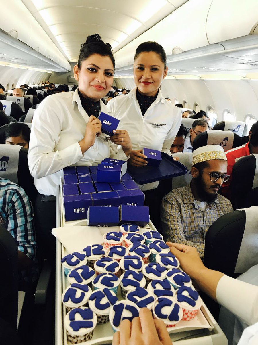 GoFirstairways's tweet image. We celebrated 12 years of Flying Smart today!
On this occasion we shared some sweet treats and mementos on-board. #Going12Together