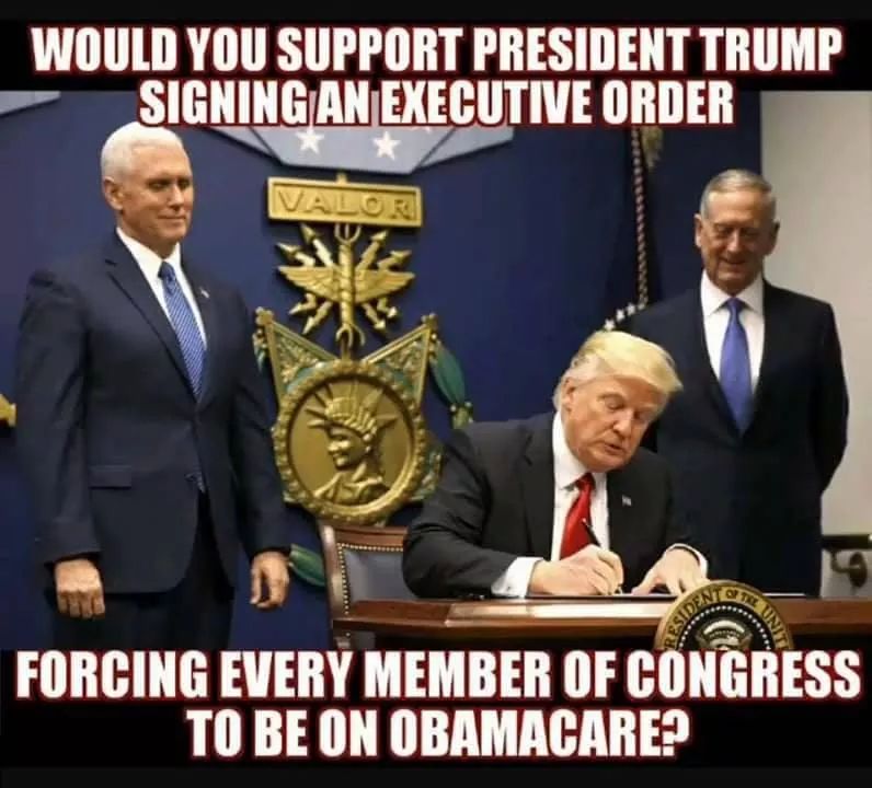 mikandynothem's tweet photo. ✔RETWEET✔ if you support President Trump signing an Executive Order forcing every member of Congress to be on #Obamacare!! 🔊🔊🔊
#MAGA #tcot #satchat  #saturdaymorning #ImSkepticalAbout https://t.co/RhgGPKLxn2