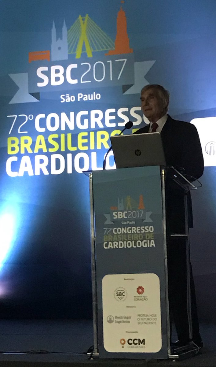 MBittencourtMD's tweet photo. Peter Libby is going over how to foster CV research in Brazil @fundacaolemann @lemannoficial #SBC2017 https://t.co/rZ6HYruVQO