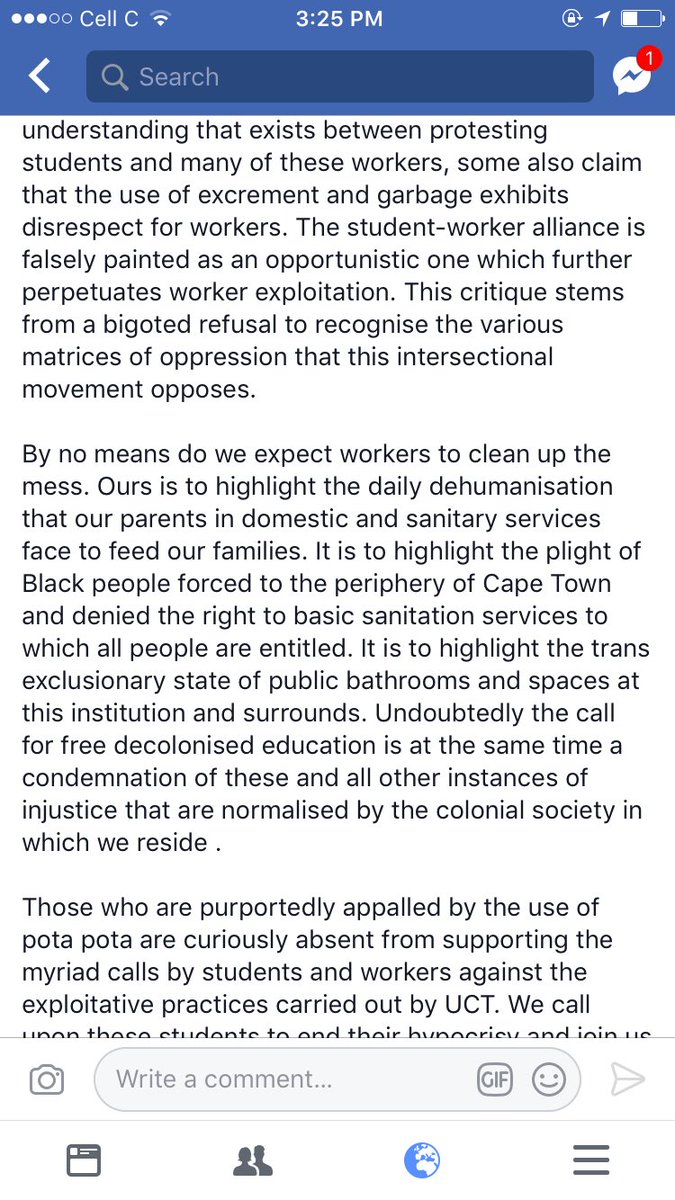 UCTFeesMustFall's tweet photo. UCT Fees Must Fall Statement 4 November 2017.
#November6
#Bazozisola
#UCTshutdown
#UCTFeesMustFall2017 https://t.co/0QxoIE7iGm