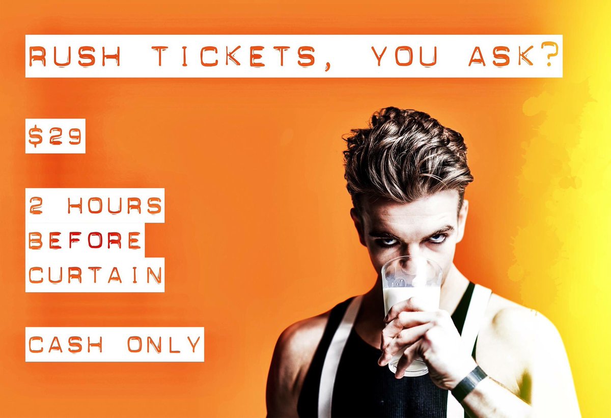 Attention, brothers and sisters... 🍊
Rush tickets are available for every performance. Itty over to <a href="/newworldstages/">New World Stages</a> to indulge in the horrorshow. 🥛 #aclockworkorange