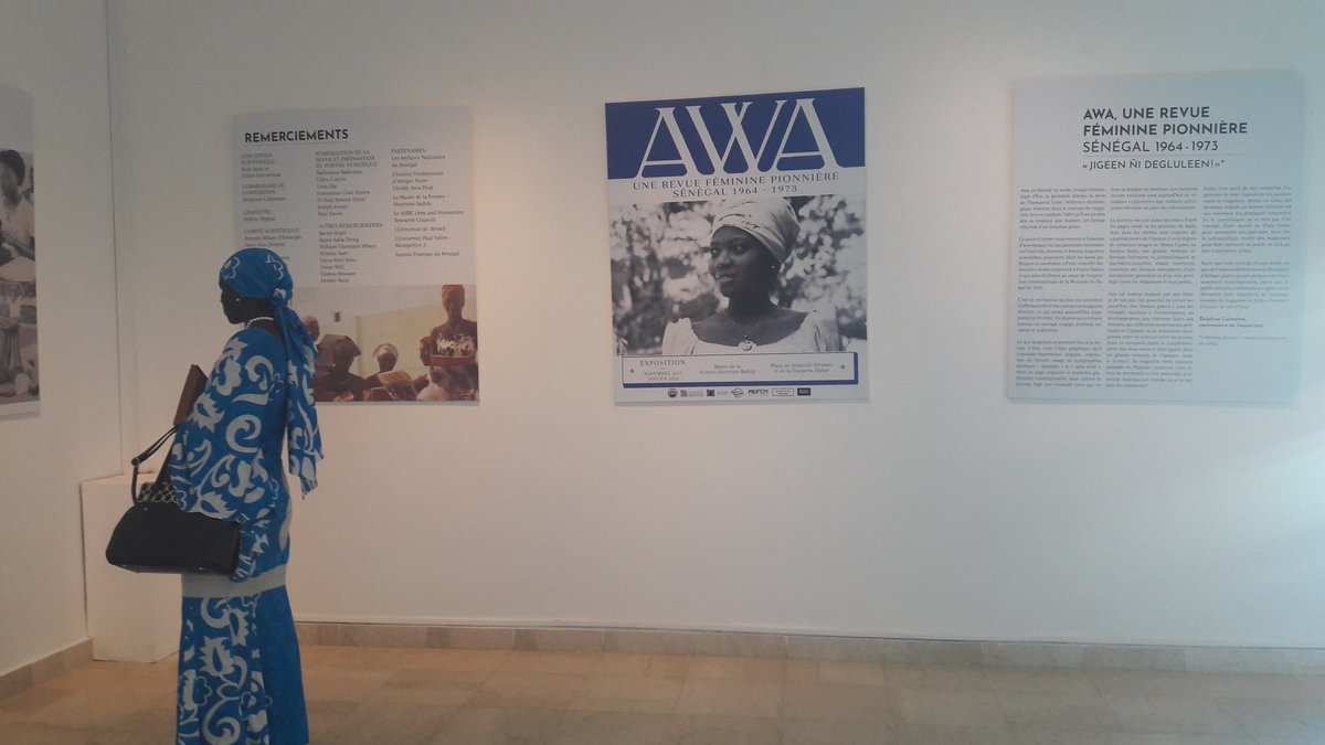 DemeAisha's tweet photo. #Expo AWA la revue féminine  pionnière à voir au Musée De La Femme, Place du Souvenir #MonDakarCulturel  #LesAteliersDeLaPensée https://t.co/oecCbP5vRd