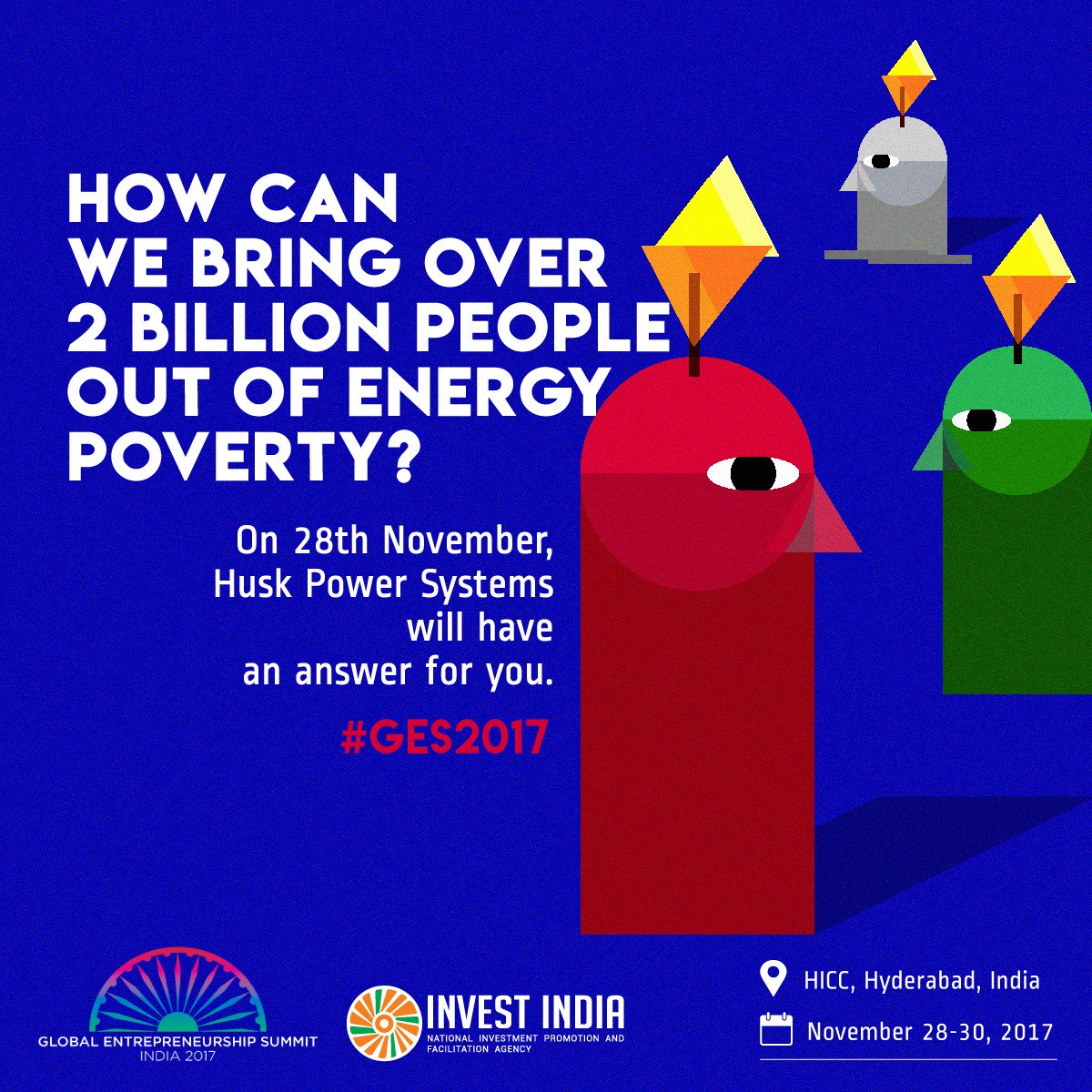 investindia's tweet photo. How can we bring 2 billion people out of energy poverty? Husk Power Systems has the answer. Find more at #GES2017 https://t.co/5xErzS5RcM
