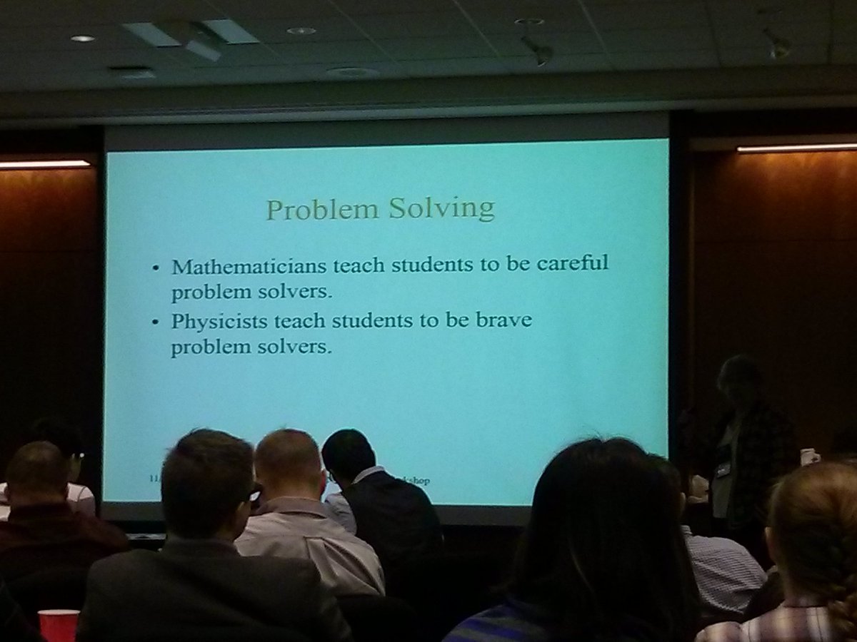 thomasgwong's tweet photo. Corinne Manogue @OregonState, a physicist married to a mathematician, on problem solving in each field. #NFW2017 @AAPTHQ https://t.co/MViwA4heUt