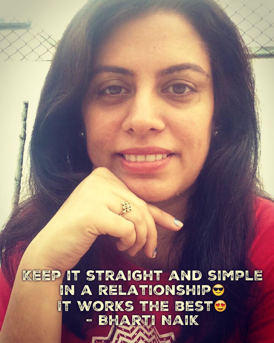 BhartiNaik_'s tweet image. We #complicate our #lives unnecessary. Keep it #straight &amp;amp; #simple in a #relationship, it works #thebest 😎 #bhartinaik #therelationshipcode