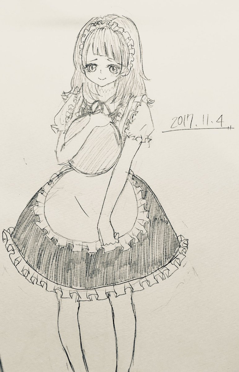 □■メイドさん投下します！！□■

 #イラスト #落書き好きさんと繋がりたい  #ラクガキ #お絵かき #メイド
 #絵描きさんと繋がりたい  #お絵かきさんと繋がりたい