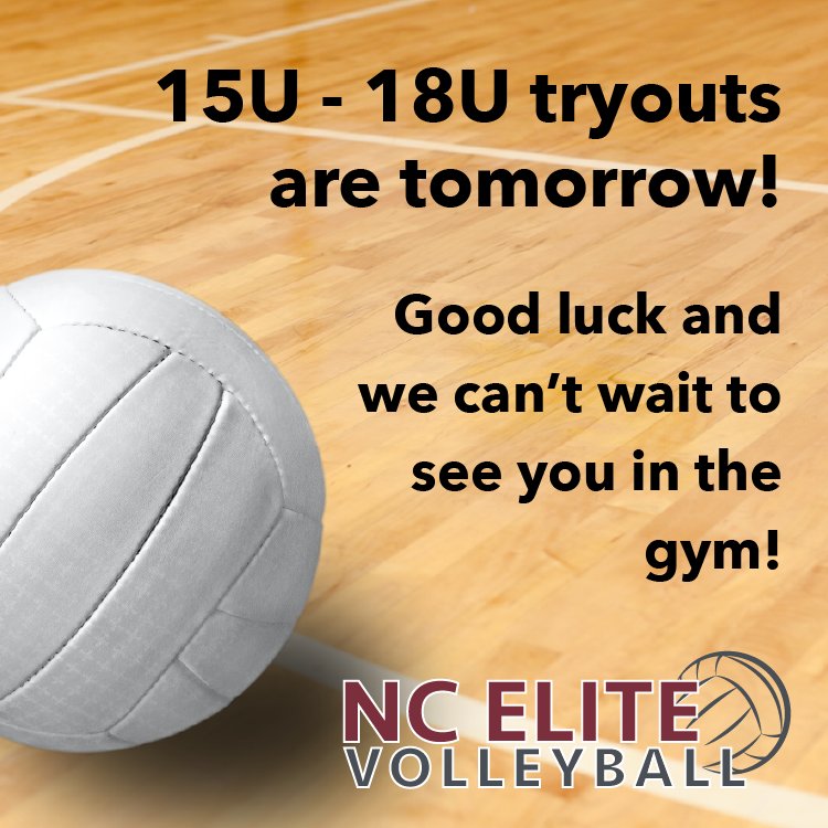 NCEliteVB's tweet photo. #tryouts2017 https://t.co/CWk7AJHYBE
