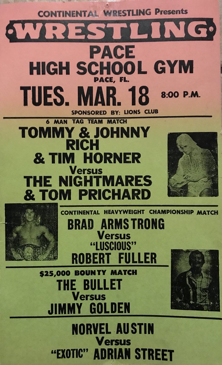 CCWpresentsECCW's tweet photo. #CCW 1986 #TommyNJohnnyRich/#TimHorner ⚡️vs #Nightmares/@drtomprichard, #BradArmstrong vs #RobertFuller #BulletBob #ExoticAdrianStreet https://t.co/gDfIM8BfNn