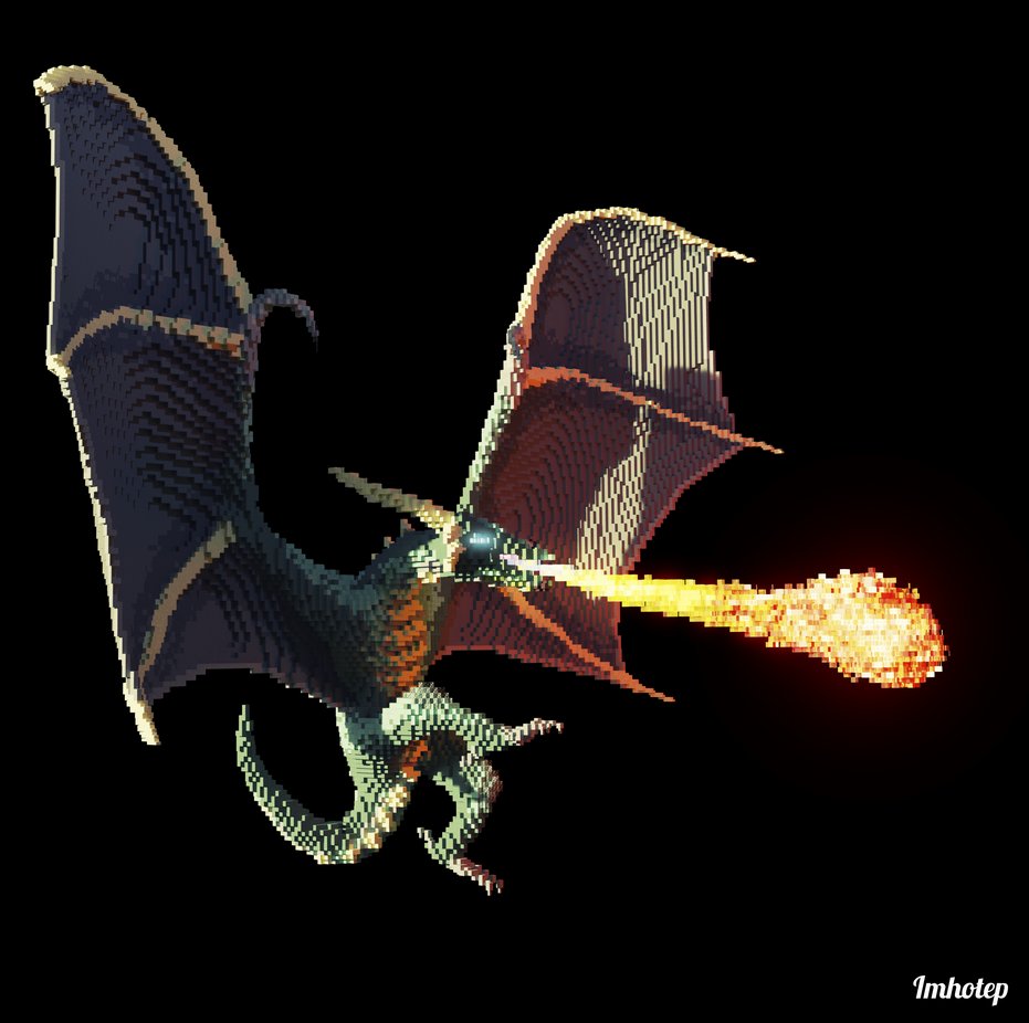 clavrax's tweet image. Here you can see my new dragon, which I've built a few days ago.

Nice renders: @Imhotep05 

Built on: @SoundofBlocks &amp;amp; @TricketyNetwork