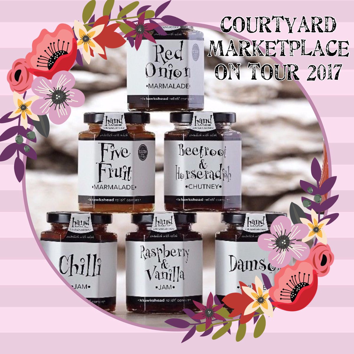 Courtyardmarke2's tweet photo. The Courtyard Marketplace is going on tour with our vast range of Hawkshead Relish products @hawksheadrelish @embellishrelish https://t.co/1uugYv3gJA