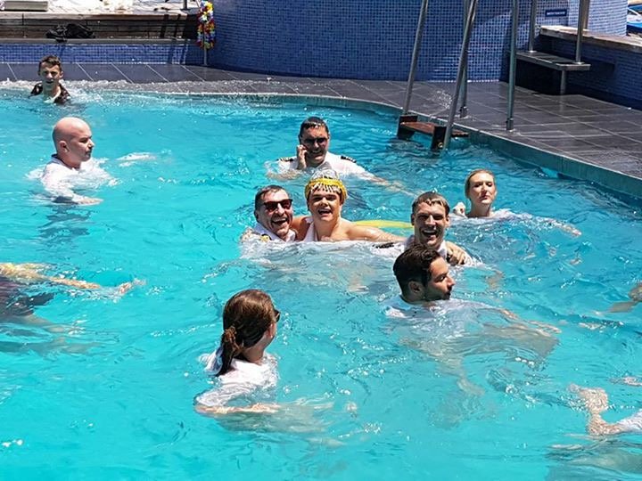 Thanks to Captain Degerlund for these fantastic photographs fm today's 'Passing the Equator' ceremony on #Boudicca, 300nm East of #Mogadishu
