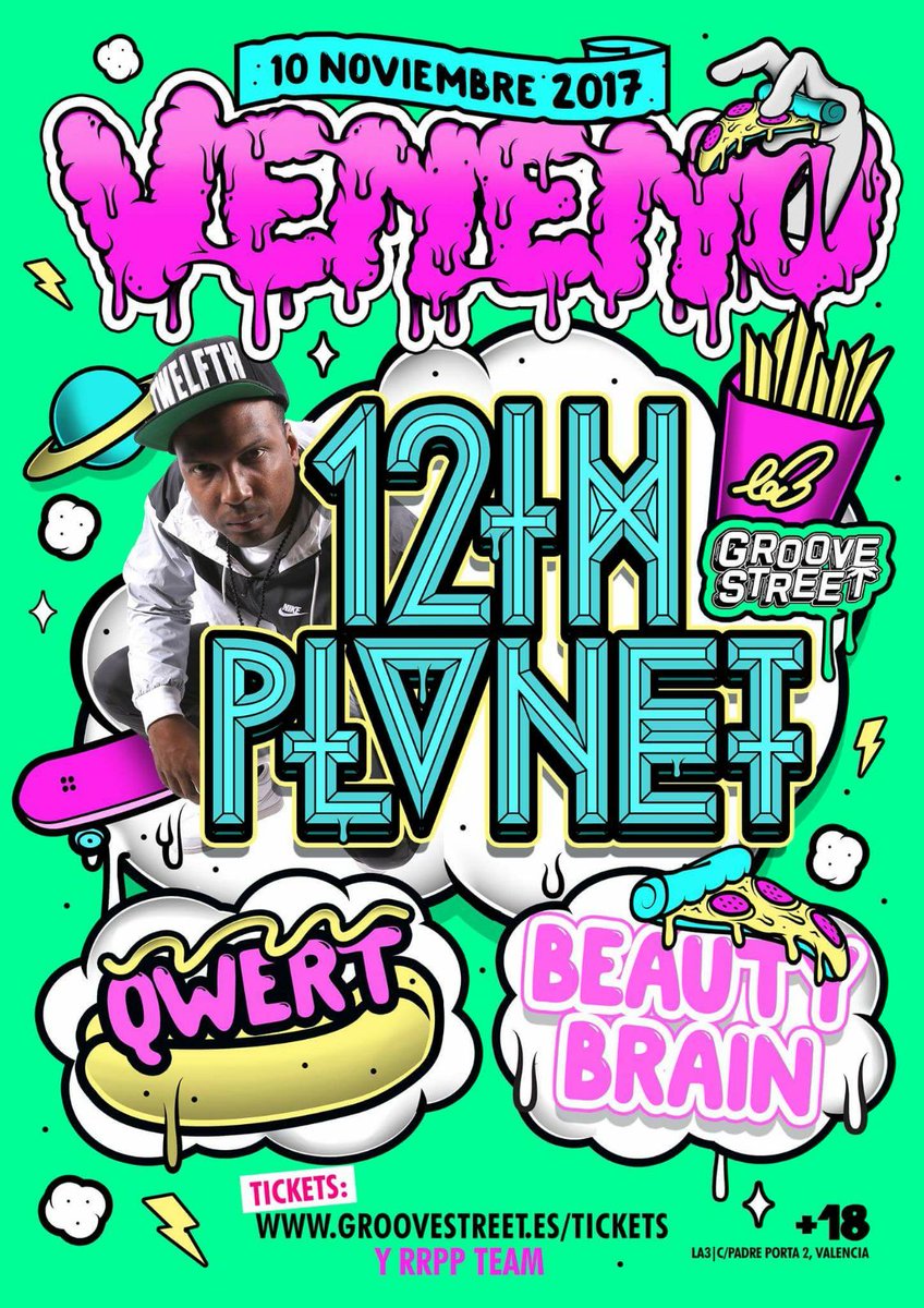 @GrooveStreetVlc .<a href="/12thplanet/">12TH PLANET</a> aterriza en Valencia este 10 de noviembre de la mano de @GrooveStreetVlc. beat4life.es/evento/veneno-…
