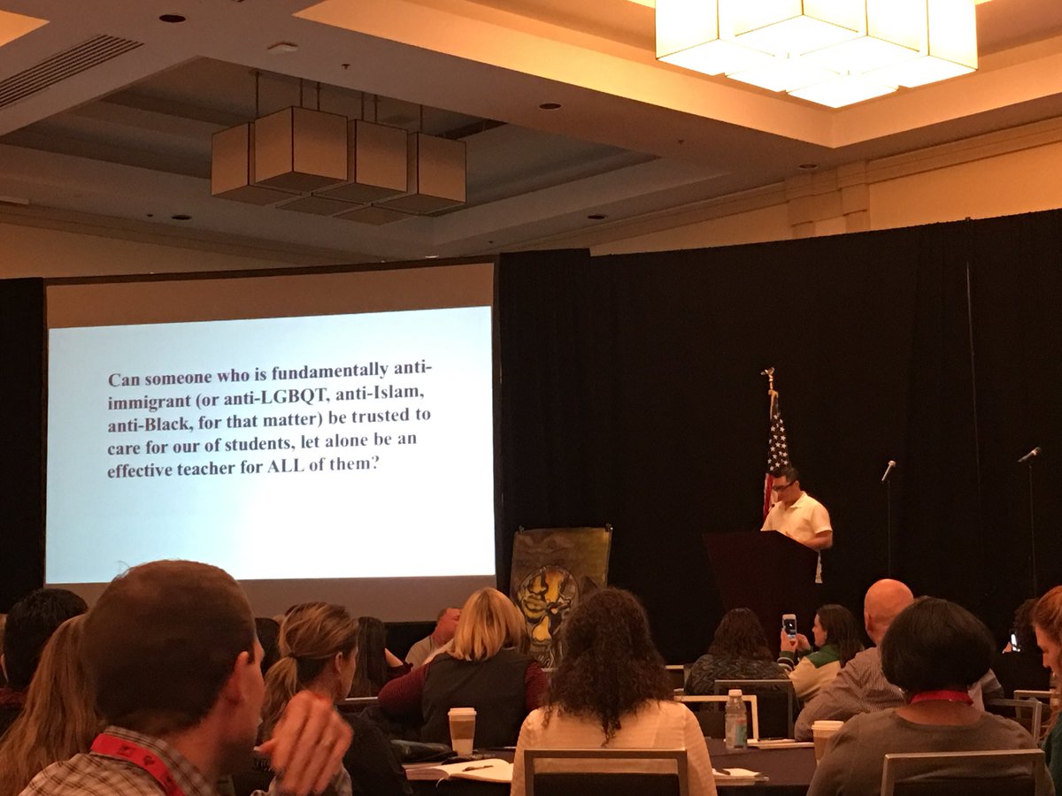 btalonia's tweet photo. Wayne Au makes the argument that we must have educators who will create emotionally safe spaces for ALL students. #NAME2017 #NAMEUTAH https://t.co/q8xCcUHMbn