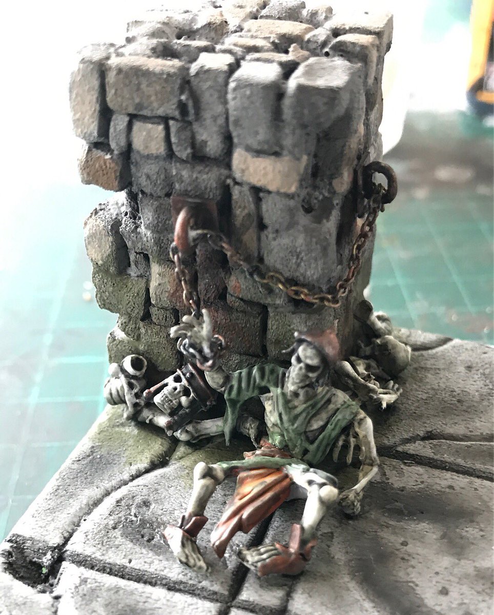 twenty8tabletop's tweet photo. @CPowers89 @Raven_elf @dampCobra @OneShotDM @RobDavies81 @Christophano @Goblins_Mordor @VeryOldHabits @JonLiming1 @symatt @pangalactic 😁 thats the #dungeon I'm working on. It's the tiles set of the #dungeoncommand "curse of the undead" game. Still lot of details to do here https://t.co/120crmW1Ur