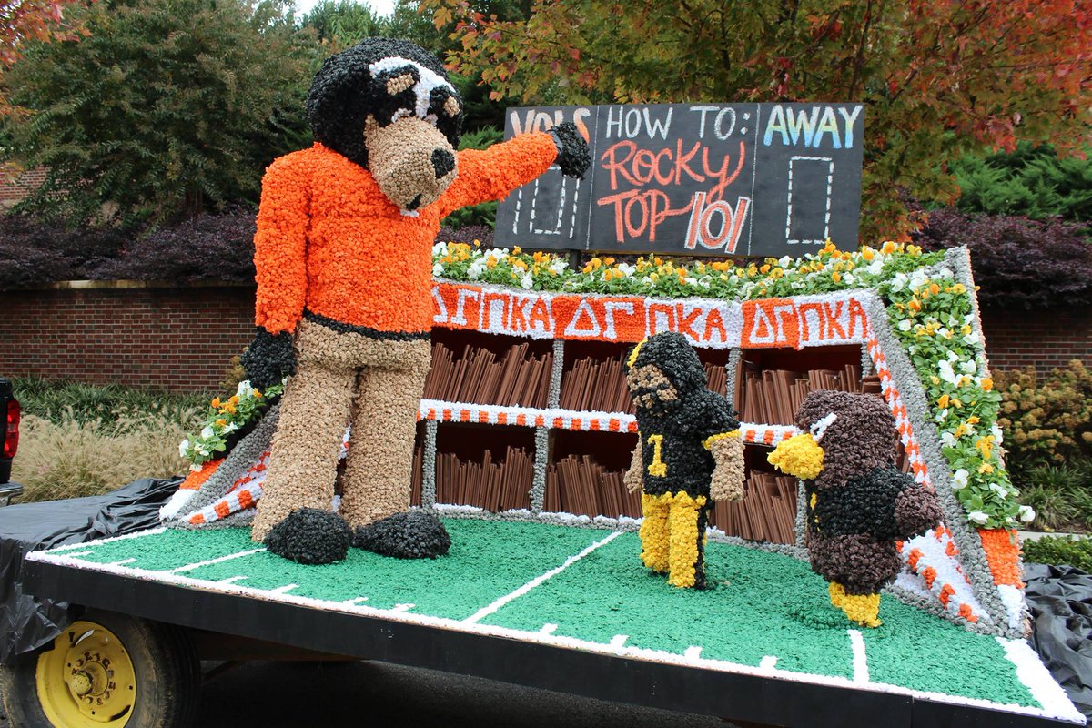 Homecoming 101: Vote for your fav float - use this tag for DG and PKA #VOLFLOAT87
<a href="/UTKPanhellenic/">UTK Panhellenic</a> <a href="/tennalum/">UT Knoxville Alumni</a> <a href="/UTKnoxville/">UT Knoxville</a>