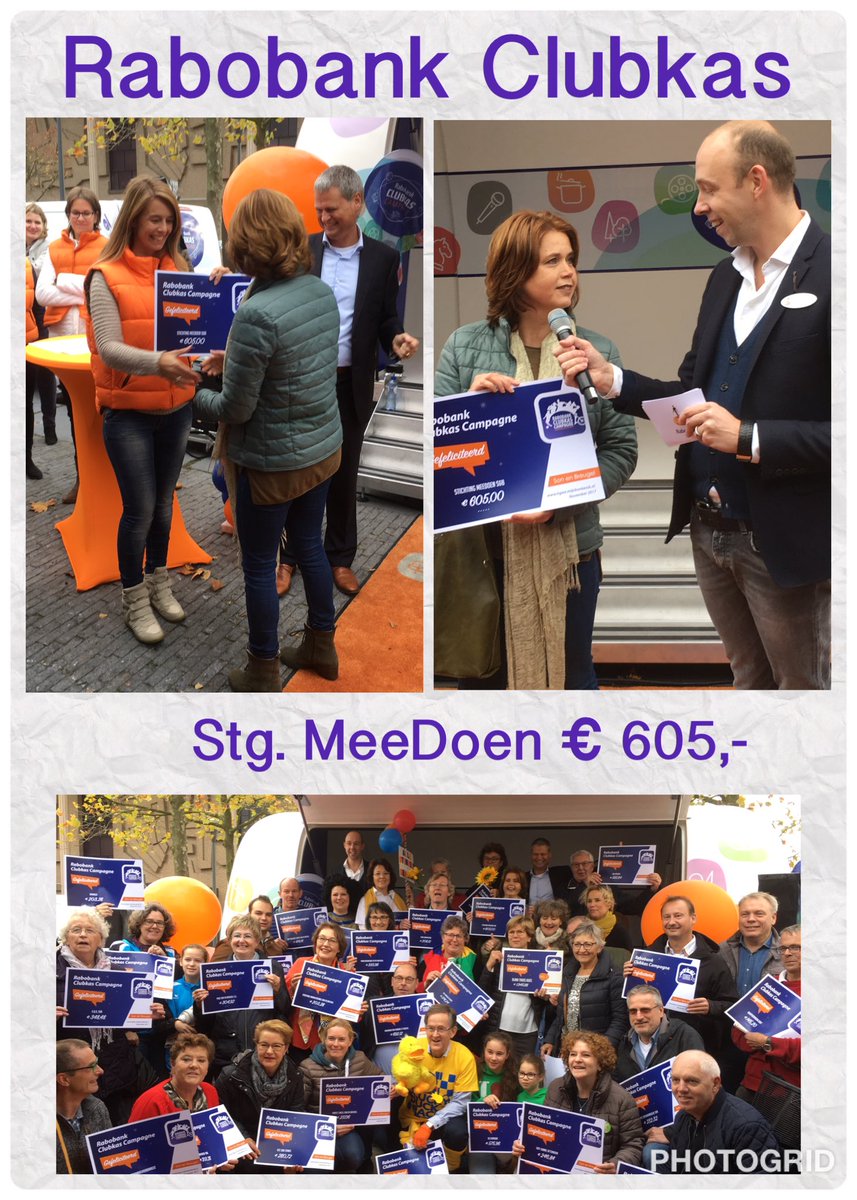 Super blij met prachtig cheque voor <a href="/MeeDoensenb/">Stg MeeDoen SB/Werkt</a> #rabobankclubkascampagne Dank aan iedereen die op ons gestemd heeft 👍 #senb